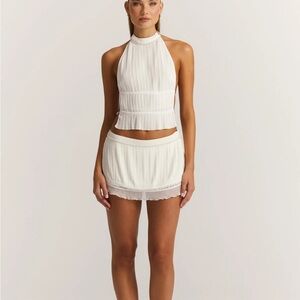 Sasha Therese Perla Top White - size XS